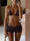 Polka dots brown + short