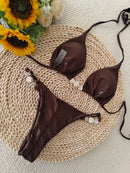 Brown shell bikini