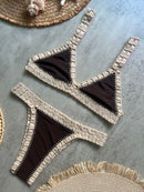 lace brown bikini