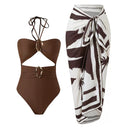 Mila brown halter + falda