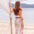 Serena Red floral + falda