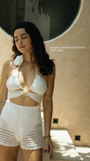 Eugenia White Texture flower