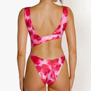 Asymmetric red floral