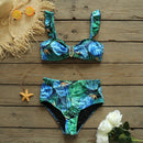 V palms bikini green
