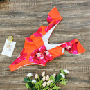 High cut floral orange