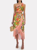 Serena bikini fringe + falda ROSA