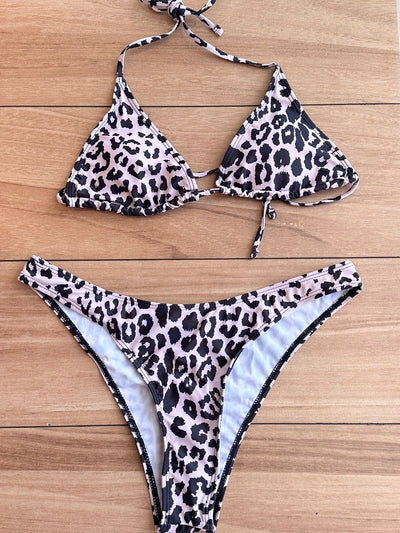 Chetah bikini + cover up (3 pcs)