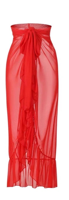 Falda shouder red