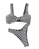 Stripes textured bikini