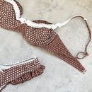 Polka dots brown bikini