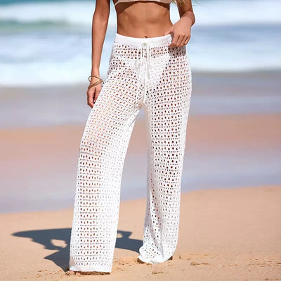 Hannah white crochet pantalon