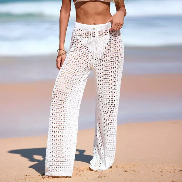 Hannah white crochet pantalon