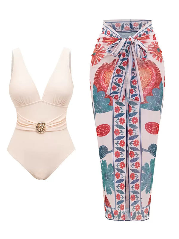 Serena mermaid white + pareo