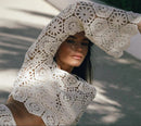 Crop top crochet white