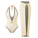 Contrast nude +falda