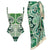 Green floral garden + falda