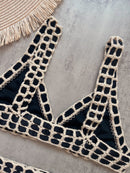 lace black nude bikini