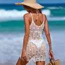 White glitter crochet