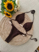 Brown shell bikini