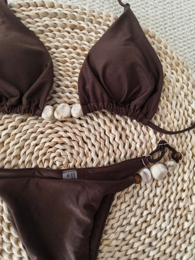 Brown shell bikini