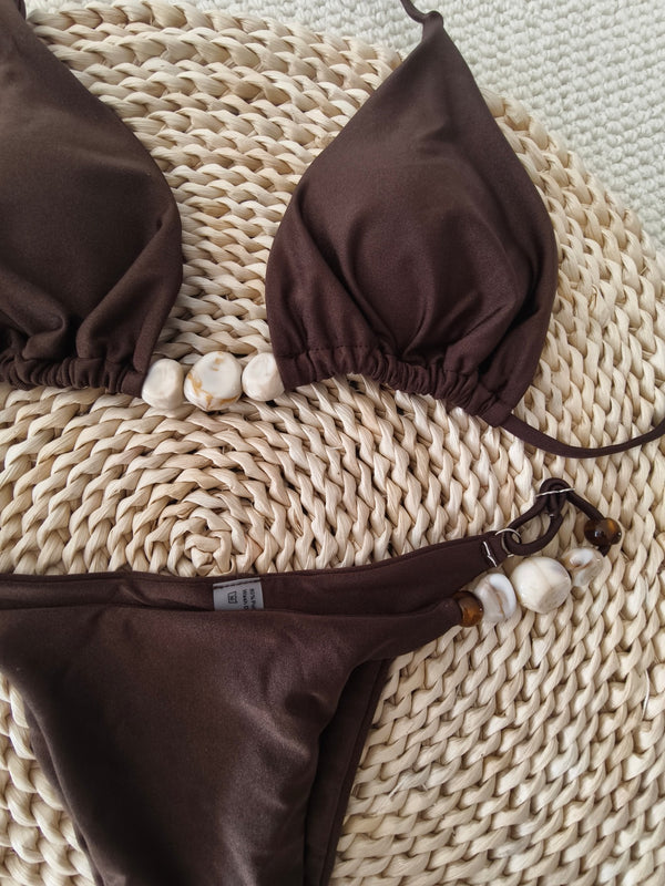 Brown shell bikini