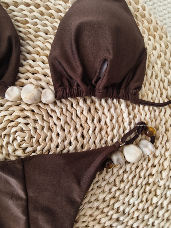 Brown shell bikini