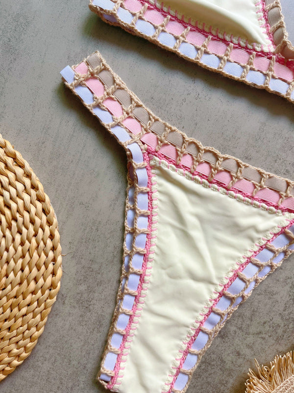 lace baby yellow bikini