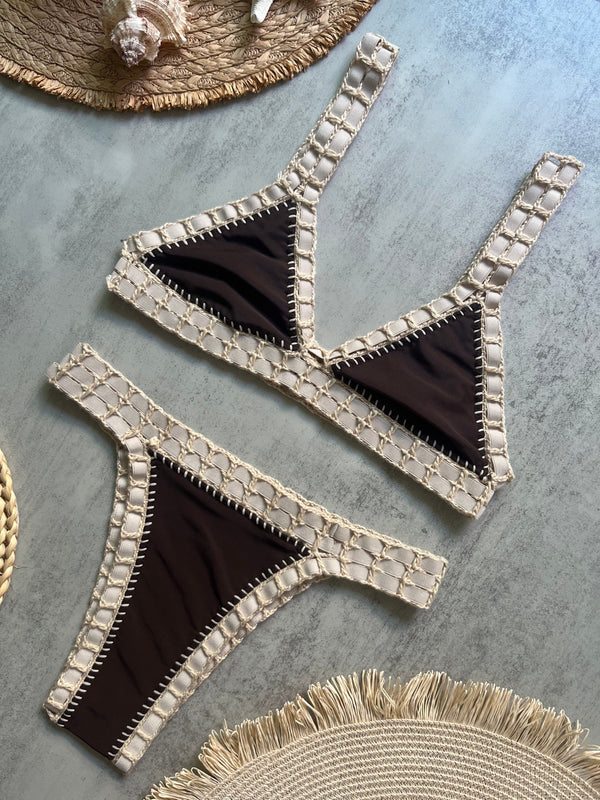 lace brown  bikini