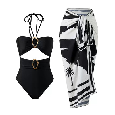 Mila black halter + falda