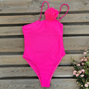 Pink flower swimsuit