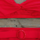 Madison red  belt high waisted