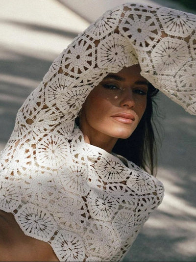 Crop Top Nude Crochet