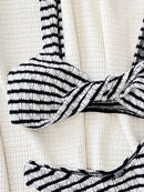 Stripes textured bikini