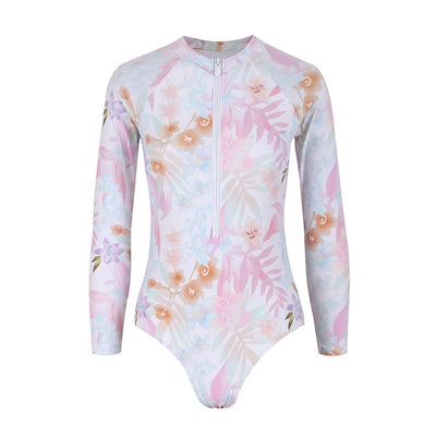 Floral pastel zip surfer