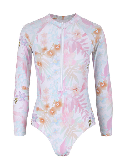 Floral pastel zip surfer