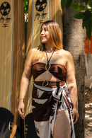 Mila brown halter + falda