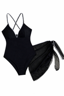 Crochet black + pareo corto