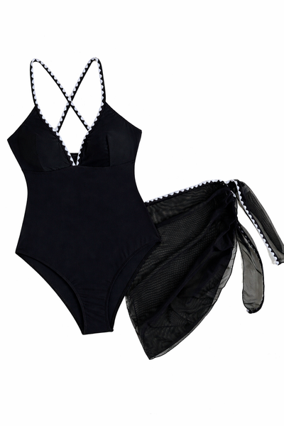 Crochet black + pareo corto