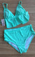 Menta ruffle bikini