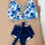 Ruffle palms bikini blue