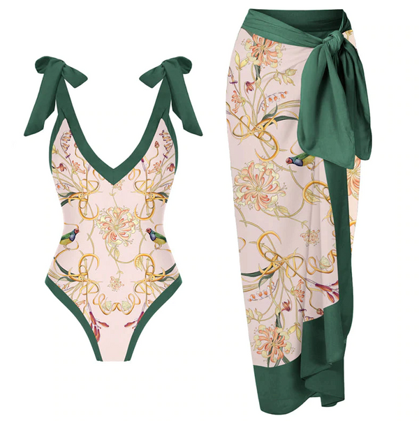 Serena green floral + falda